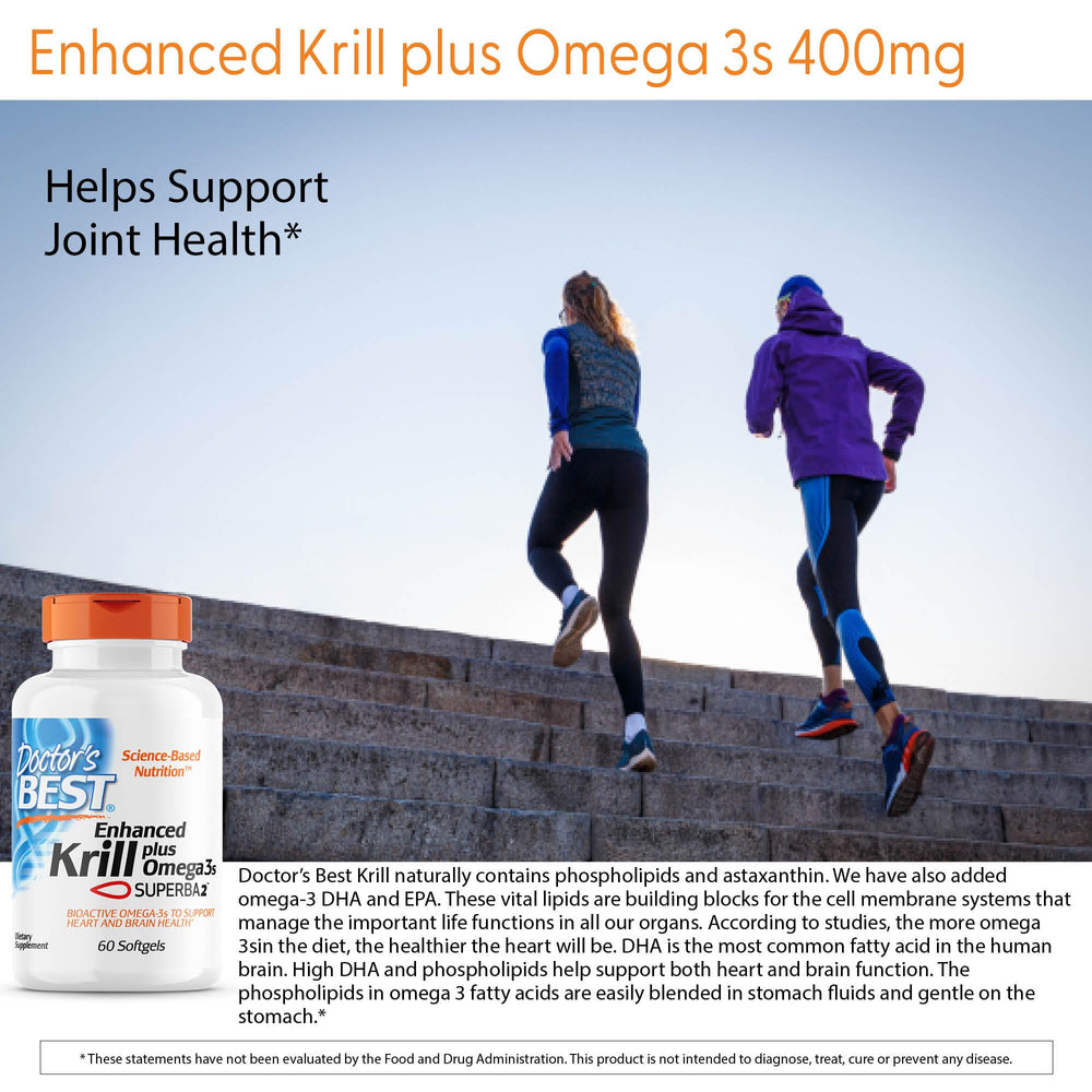 Doctor's Best Enhanced Superba Krill Plus with Omega 3s, 60 Count
