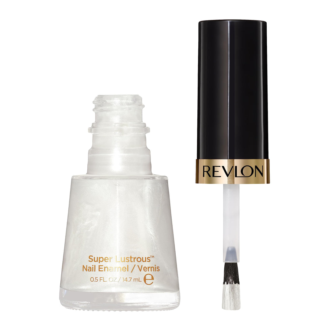 Revlon Nail Enamel, Chip Resistant Nail Polish, Glossy Shine Finish, in Nude/Brown, 020 Pure Pearl, 0.5 oz