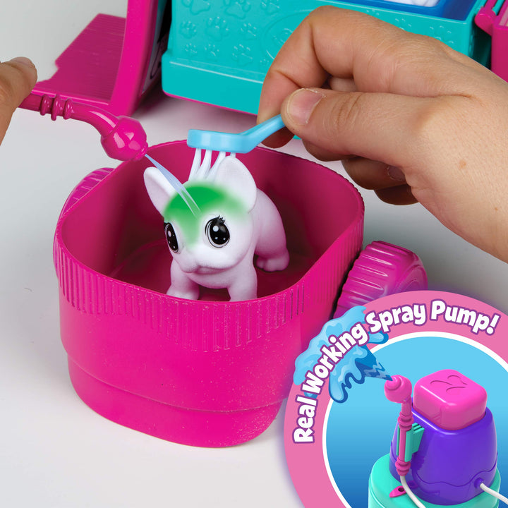 Scribble Scrubbie Pets Grooming Truck (10 Pcs), Toy Pet Playset, Kids Pet Care Toy, Gift for Girls & Boys, Ages 3+