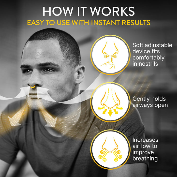 Turbine Nasal Dilator for Athletic Breathing - Large 3pk - Adult Stocking Stuffers - Improves Airflow During Exercise - Nasal Dilators for Exercise - Internal Nasal Dilator - Lightweight