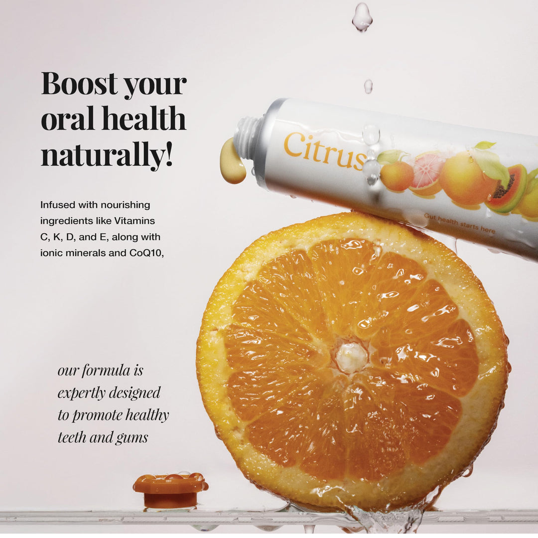 Toothpaste | Fluoride-Free Prebiotic Citrus Tooth Gel | No SLS, Gluten Free, Dye Free, GMO Free, No Sweeteners | Non-Toxic, Kid Approved