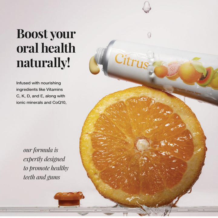 Toothpaste | Fluoride-Free Prebiotic Citrus Tooth Gel | No SLS, Gluten Free, Dye Free, GMO Free, No Sweeteners | Non-Toxic, Kid Approved