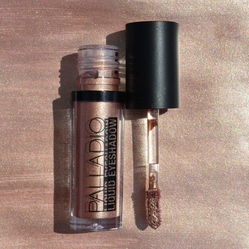 Liquid Eyeshadow, creamy shimmery formula that instantly adheres to the eyelid with flexible applicator wand for over 8 hours of smudge and crease-proof wear (Sunstone)
