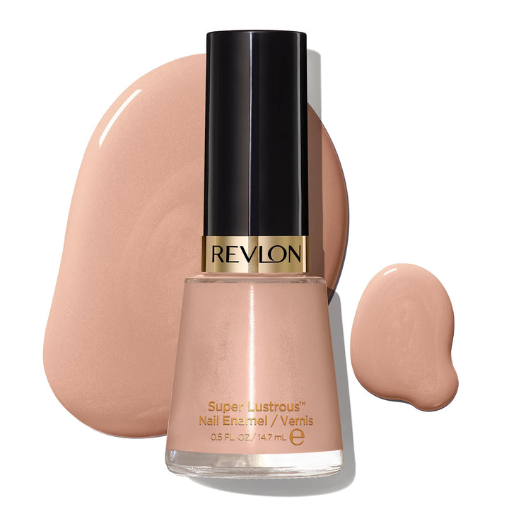 Revlon Nail Enamel, Chip Resistant Nail Polish, Glossy Shine Finish, in Nude/Brown, 705 Gray Suede, 0.5 oz