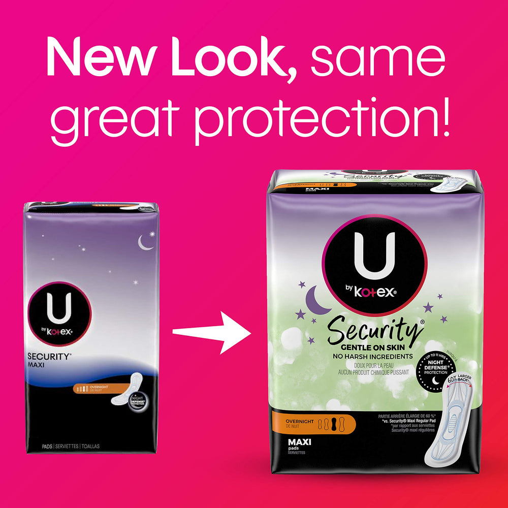 Maxi Pads, Overnight, Unscented 14 each