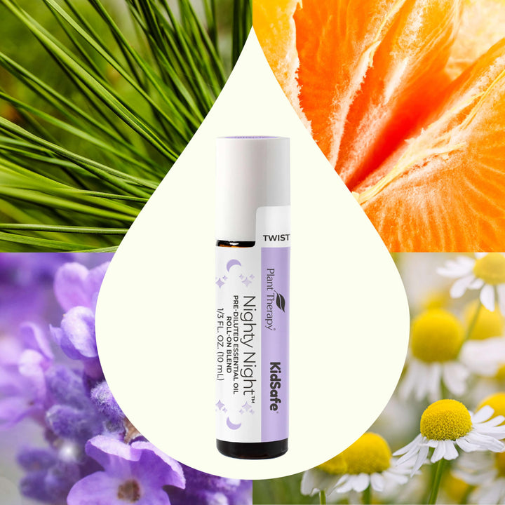 KidSafe Nighty Night Essential Oil Blend for Sleep 10 mL (1/3 oz) Pre-Diluted Roll-On 100% Pure, Natural Aromatherapy, Therapeutic Grade