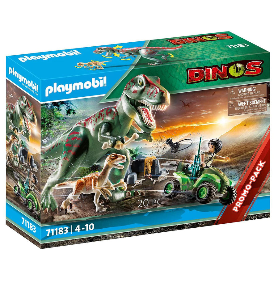 71183 Dinos T-Rex Attack with Raptor and Quad, Jurrasic World, Fun Imaginative Role-Play, PlaySets Suitable for Ages 5+