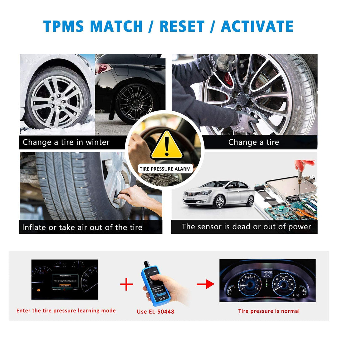 TPMS Relearn Tool, Tire Pressure Monitor Sensor Activation Tool OEC-T5 for GM Series Vehicle Tire System Learning