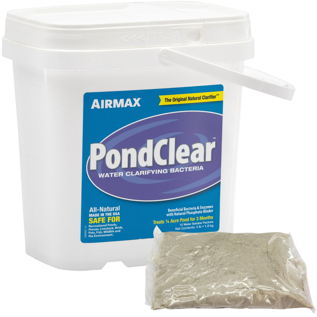 PondClear Packets, Beneficial Bacteria & Enzyme Clarifier Treatment with Ecoboost PRx, Clear & Clean Pond & Lake Water, Safe for Fish, 12-Count