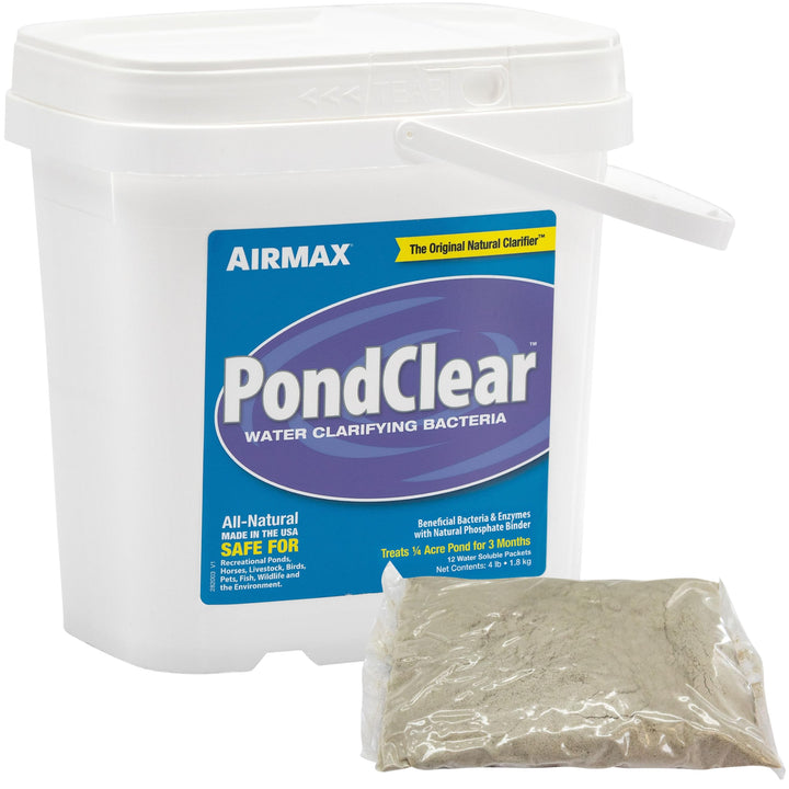 PondClear Packets, Beneficial Bacteria & Enzyme Clarifier Treatment with Ecoboost PRx, Clear & Clean Pond & Lake Water, Safe for Fish, 12-Count