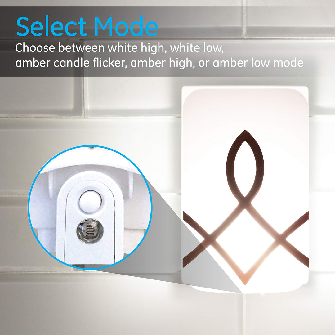SleepLite LED Amber Night Light, Hi/Low Dimmable, Dusk-to-Dawn, Melatonin, Natural Sleep Aid, Ideal for Bedroom, Nursery, Bathroom, 43876, 1 Pack, Oil-Rubbed Bronze, Candle Glow