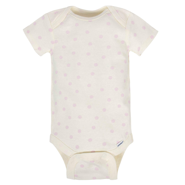 Baby Girl's 8-Pack Short Sleeve Onesies Bodysuits, Princess Pink, Newborn