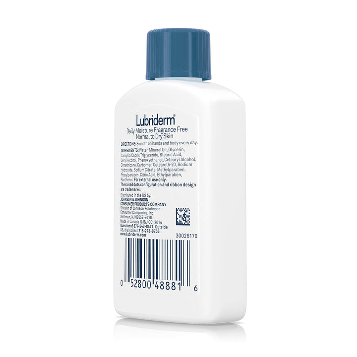 Daily Moisture Hydrating Unscented Body Lotion with Vitamin B5 for Normal to Dry Skin, Non-Greasy and Fragrance-Free Lotion. 1 fl. oz