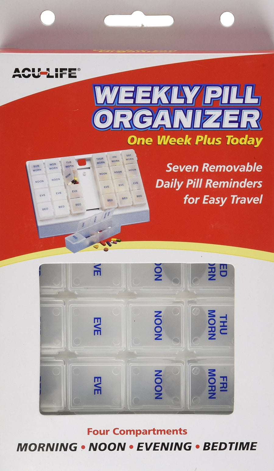 One Week Plus Today Pill Organizer (Colors may vary)