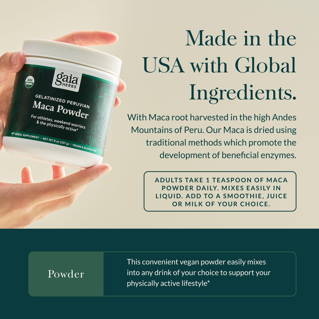 Maca Powder - Natural Energy Supplement - Supports and Maintains Healthy Energy and Stamina - Made with USDA Certified Organic Maca Root (Lepidium meyenii) - 8 Oz (69-Day Supply)