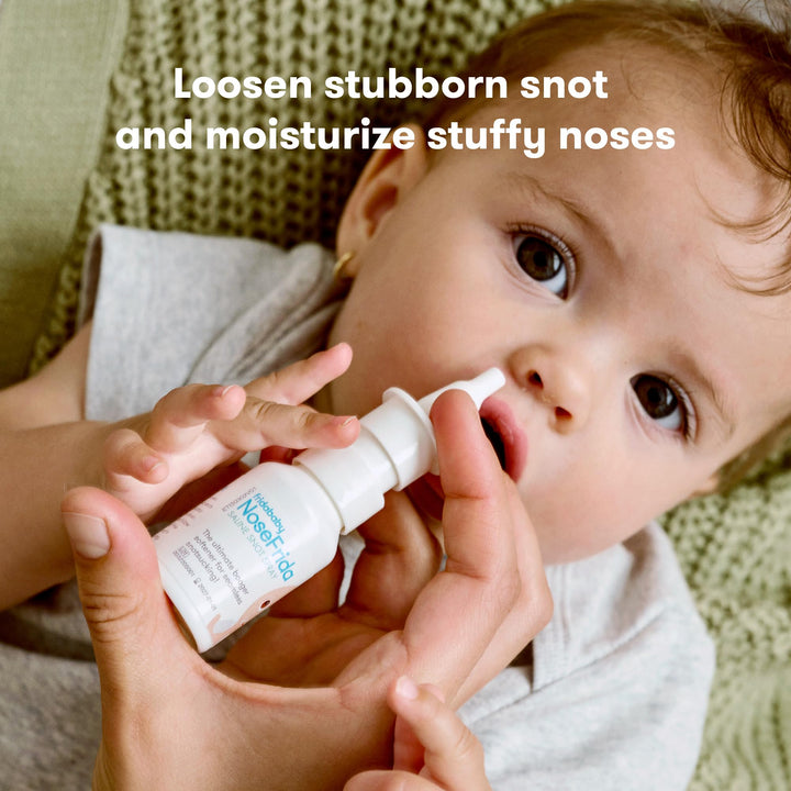 NoseFrida Saline Mist Spray, Baby Saline Nasal Spray, Nasal Spray Decongestant to Soften Nasal Passages, Baby Saline Spray for Congestion Relief, 0.68 fl.oz.