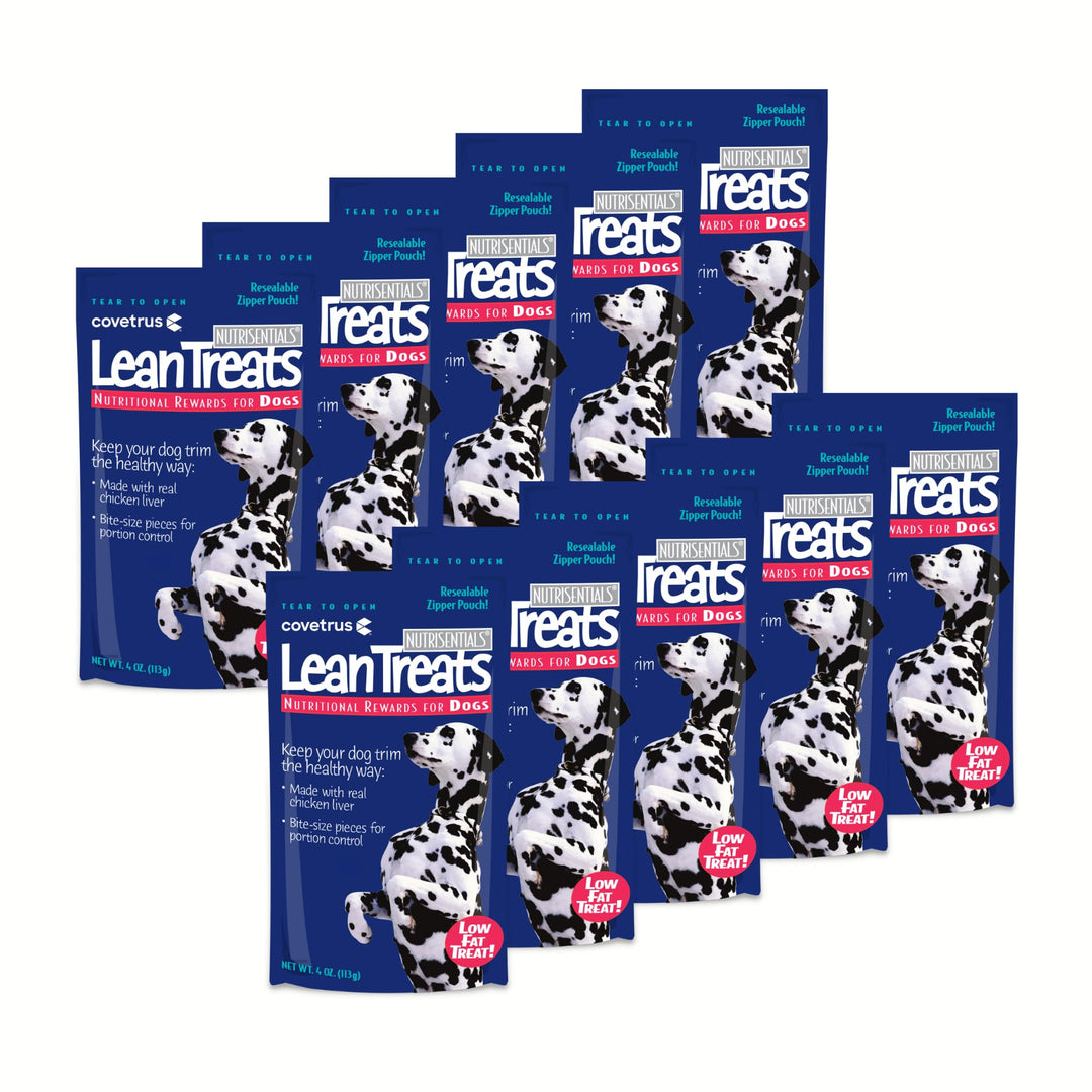 Nutrisential Lean Treats for Dogs - Soft Dog Treats for Small & Medium Dogs - Nutritional Low Fat Bite Size K9 Treats - Chicken Flavor - 10 Pack - 4oz
