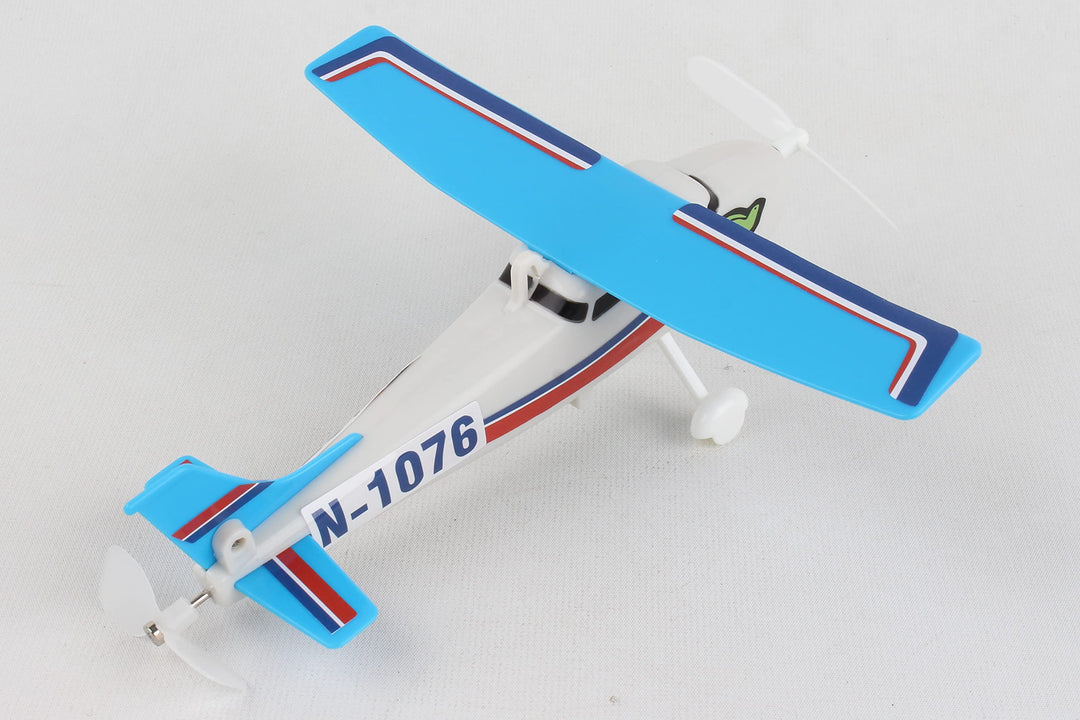 Flying Skyhawk on a String, Blue