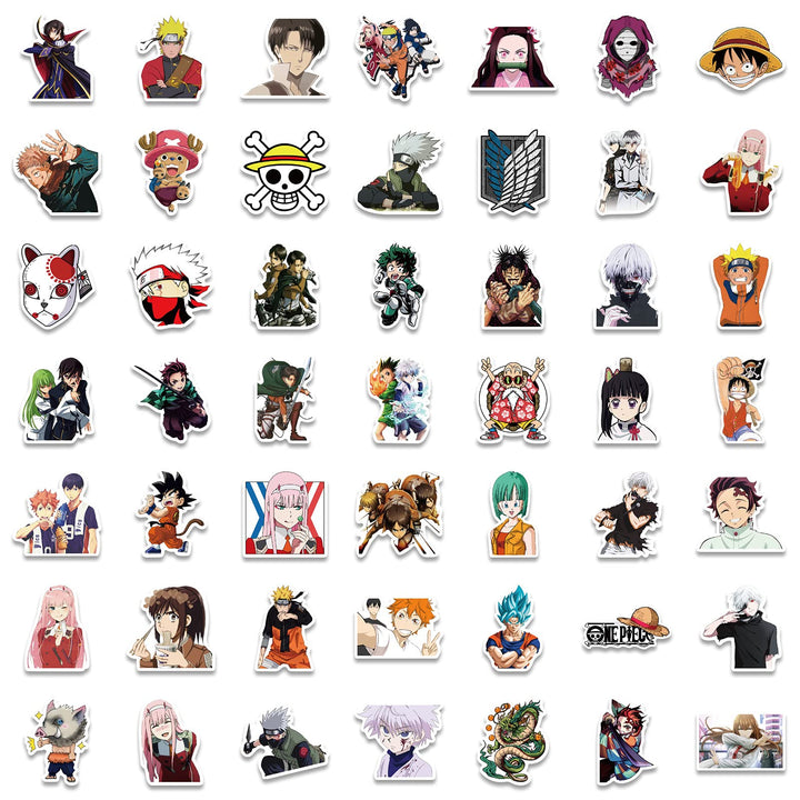 200 Pcs Anime Mixed Stickers,Vinyl Waterproof Stickers for Laptop,Bumper,Skateboard,Water Bottles,Computer,Phone,Anime Sticker Pack for Kids/Teen(Anime Stickers) (Anime Mixed Stickers 200 Pcs)
