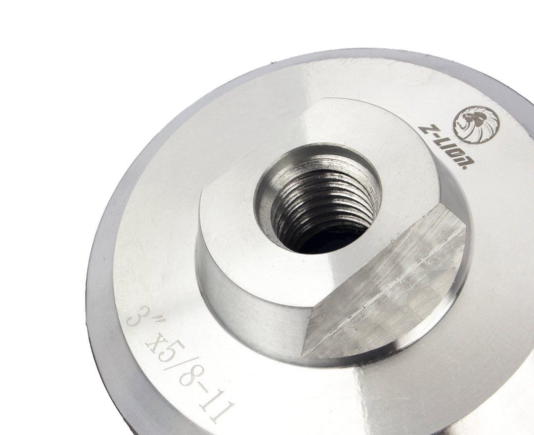 Aluminum Backer Pad 3 Inch Hook and Loop Backing Pad with 5/8-11 Thread