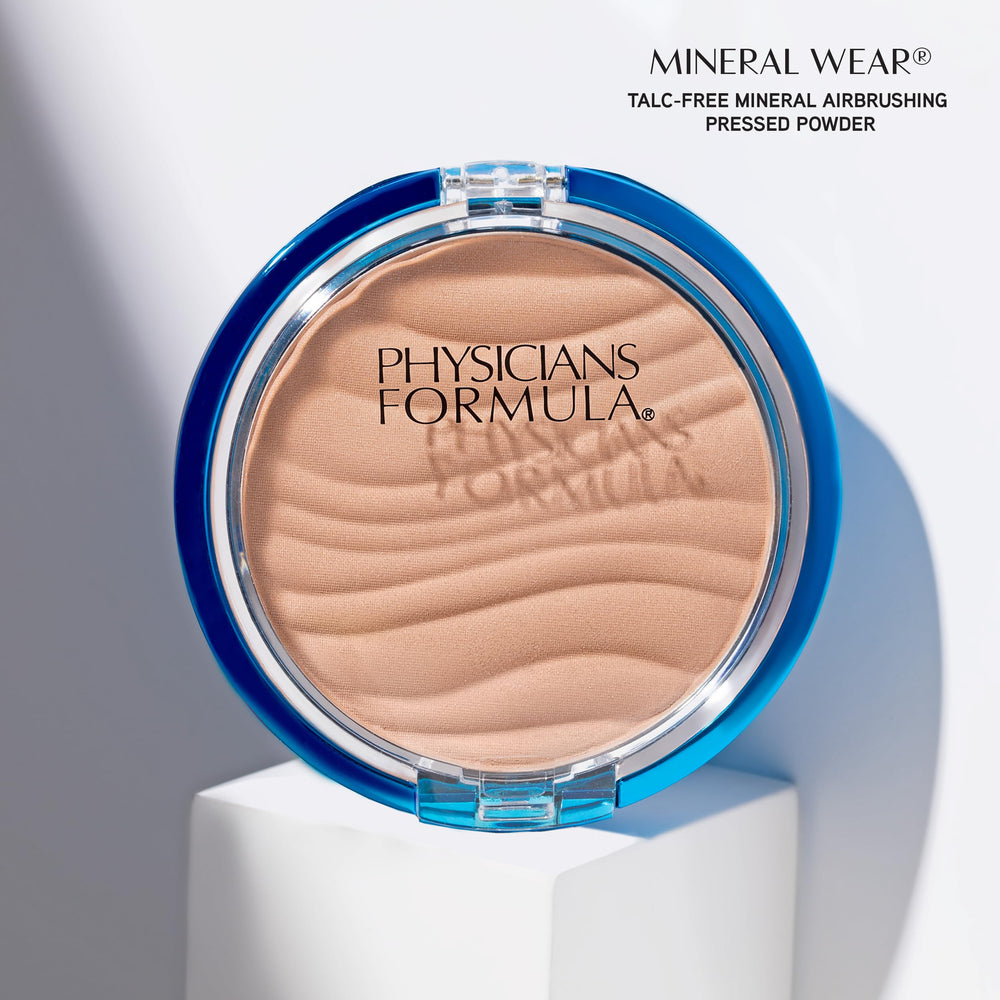 Mineral Wear Talc-Free Mineral Airbrushing Pressed Powder Beige | Dermatologist Tested, Clinically Tested