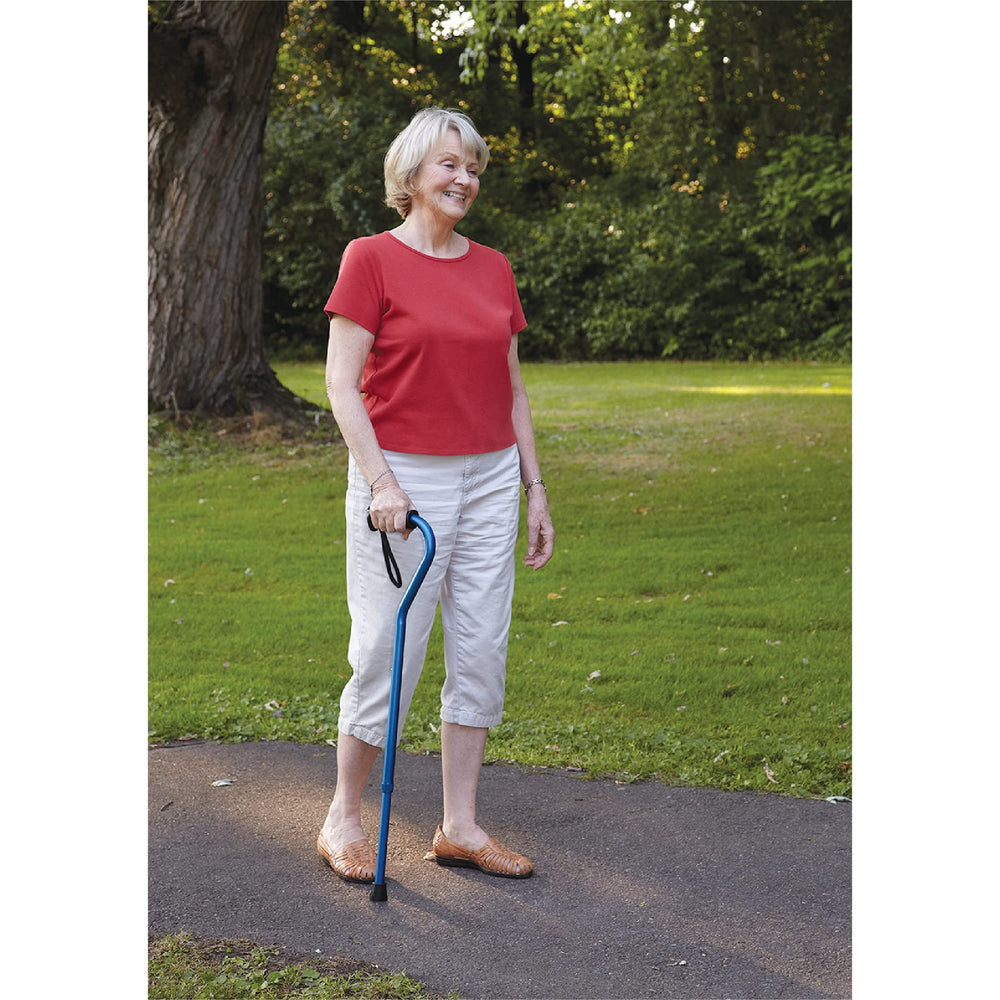 Ergo Offset Cane, Blue Floral, 0.87 Pound