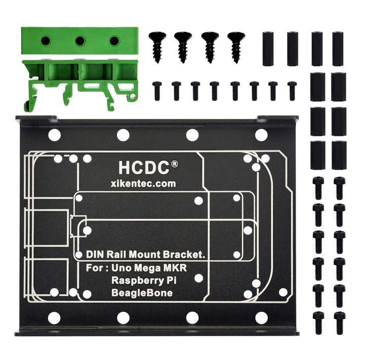DIN Rail Mount Bracket for Raspberry Pi A+ B+ 2B 3B 3B+ 4B Zero Arduino Uno Mega Mkr BeagleBone