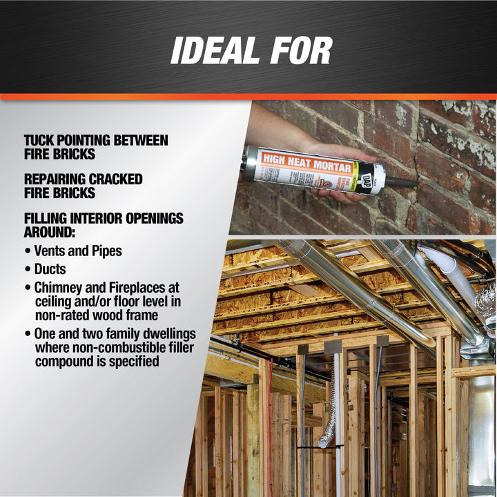 Dap 18854 Stove and Fireplace Mortar 10-Ounce