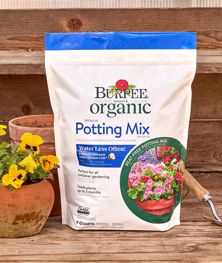 , 9 Quarts | Premium Organic Potting Natural Soil Mix Food Ideal for Container Garden-Vegetable, Flower & Herb Use for Indoor Outdoor Plant