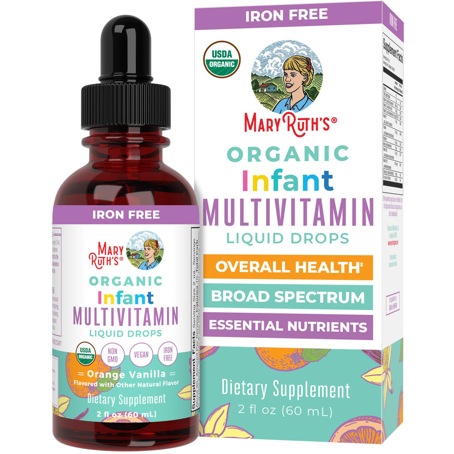 Multivitamin for Infants | USDA Organic | Multivitamin Liquid Drops for Babies 6-12 Months | Immune Support & Overall Wellness | Vegan | Non-GMO | Gluten Free | 2 Fl Oz