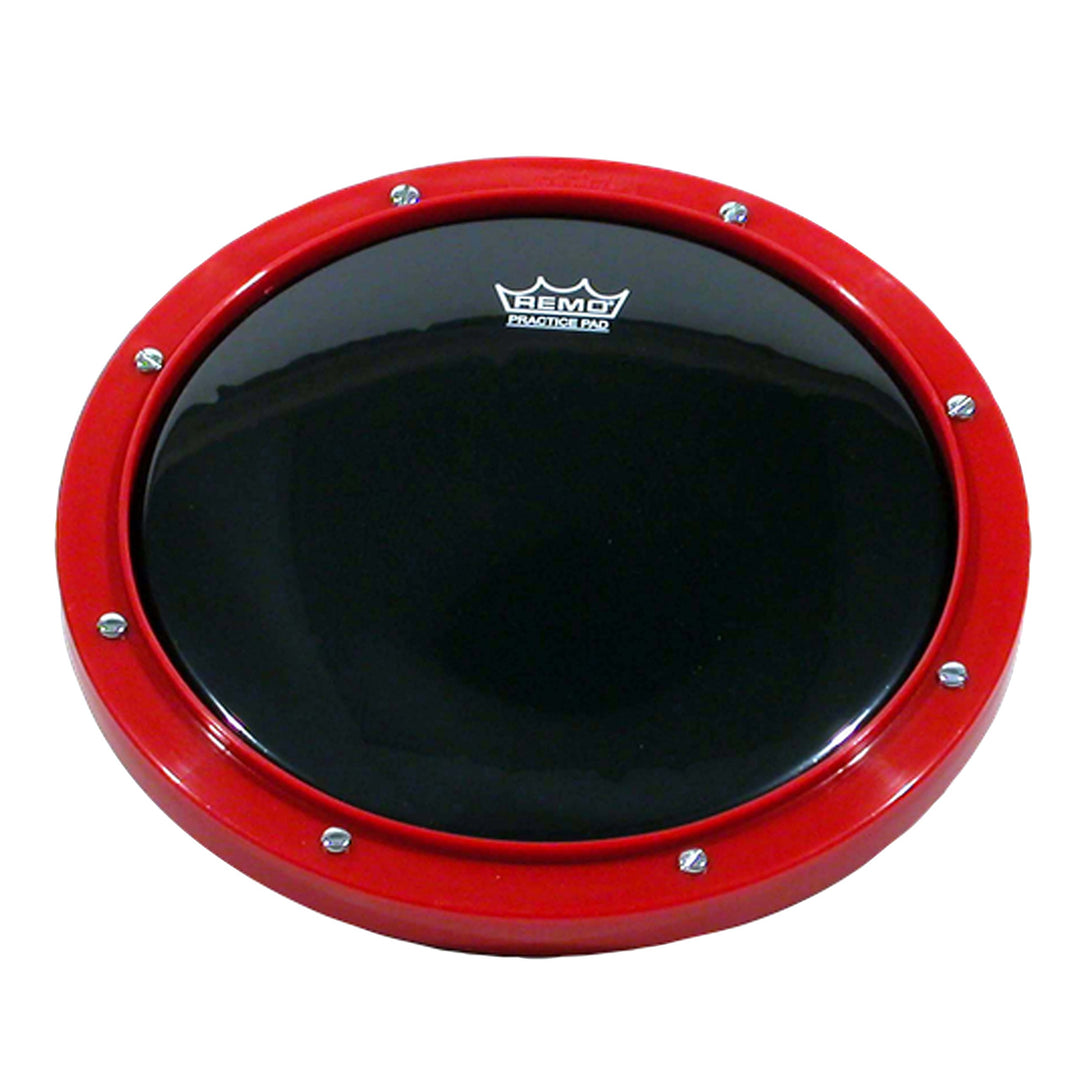 Remo RT-0010-58 10 Red Tunable Practice Pad with Ambassador Ebony Drumhead