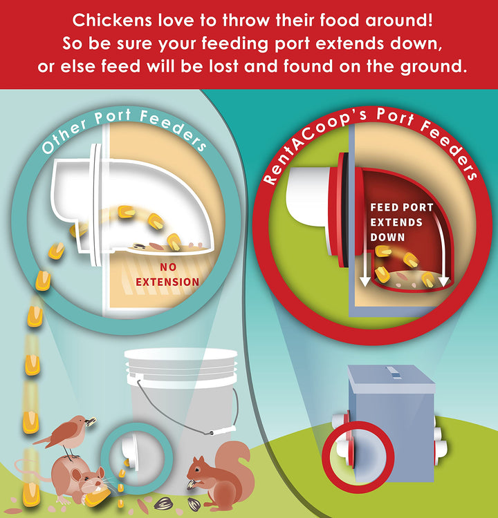 Twin Cup Chicken Waterer and Feeder Set - 10lbs/2 Gal