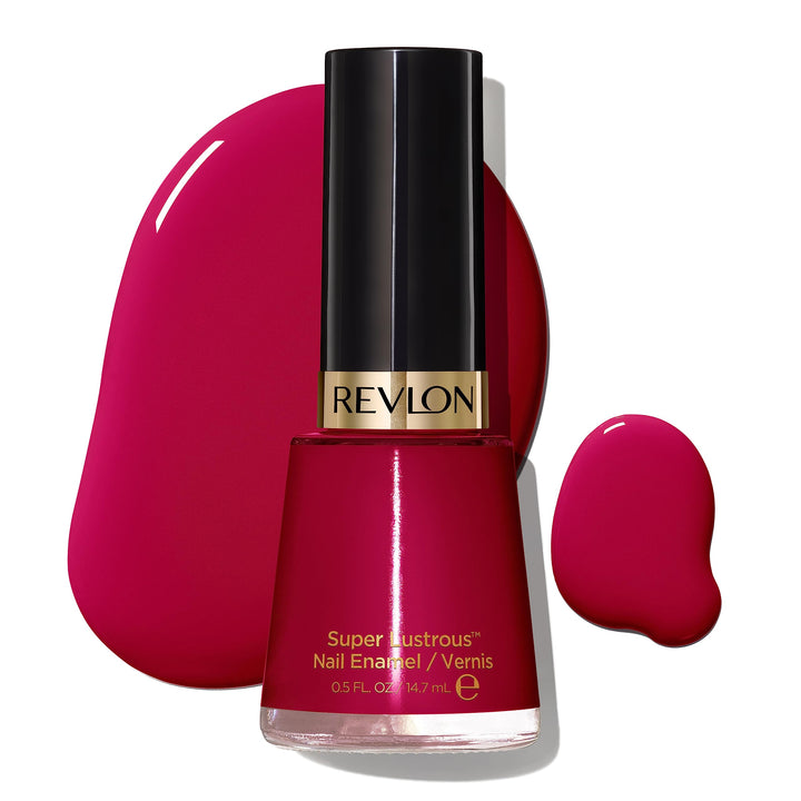Revlon Nail Enamel, Chip Resistant Nail Polish, Glossy Shine Finish, in Red/Coral, 730 Valentine Red, 0.5 oz