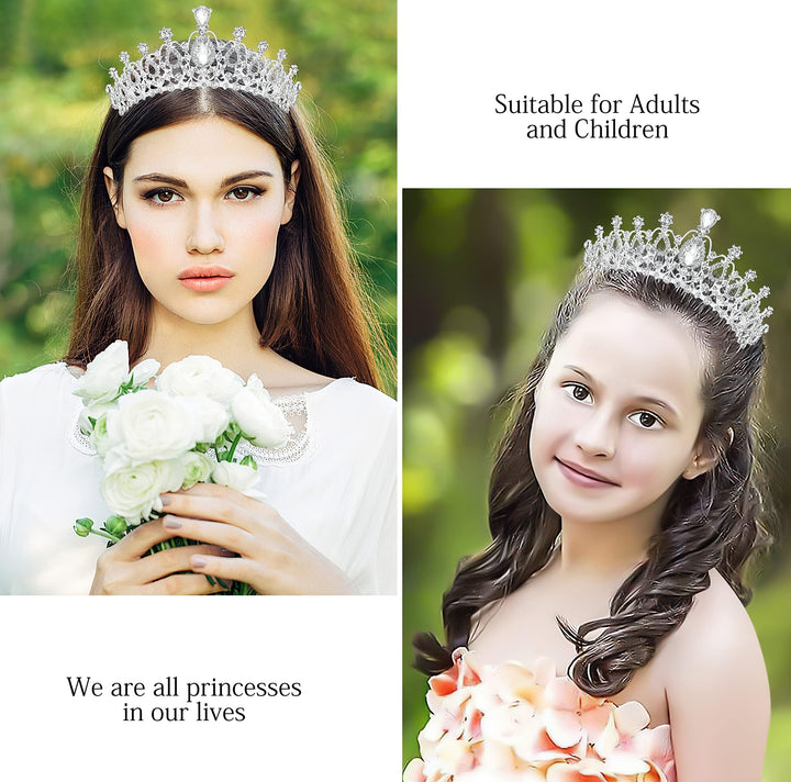 Crystal Crowns and Tiaras with Tomb for Girl or Women Birthday Party Wedding Tiaras (Style-5)