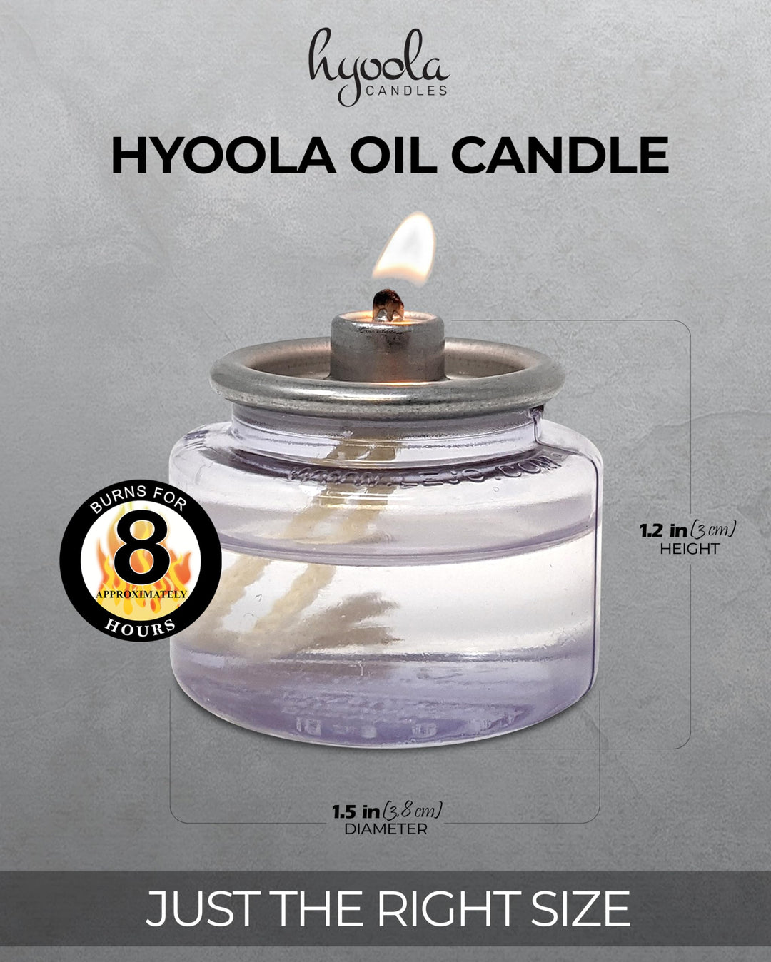 Oil Candles - 8 Hour Liquid Candles - Disposable Liquid Paraffin Tea Lights - 12 Pack - for Restaurant Tables and Emergency Candles