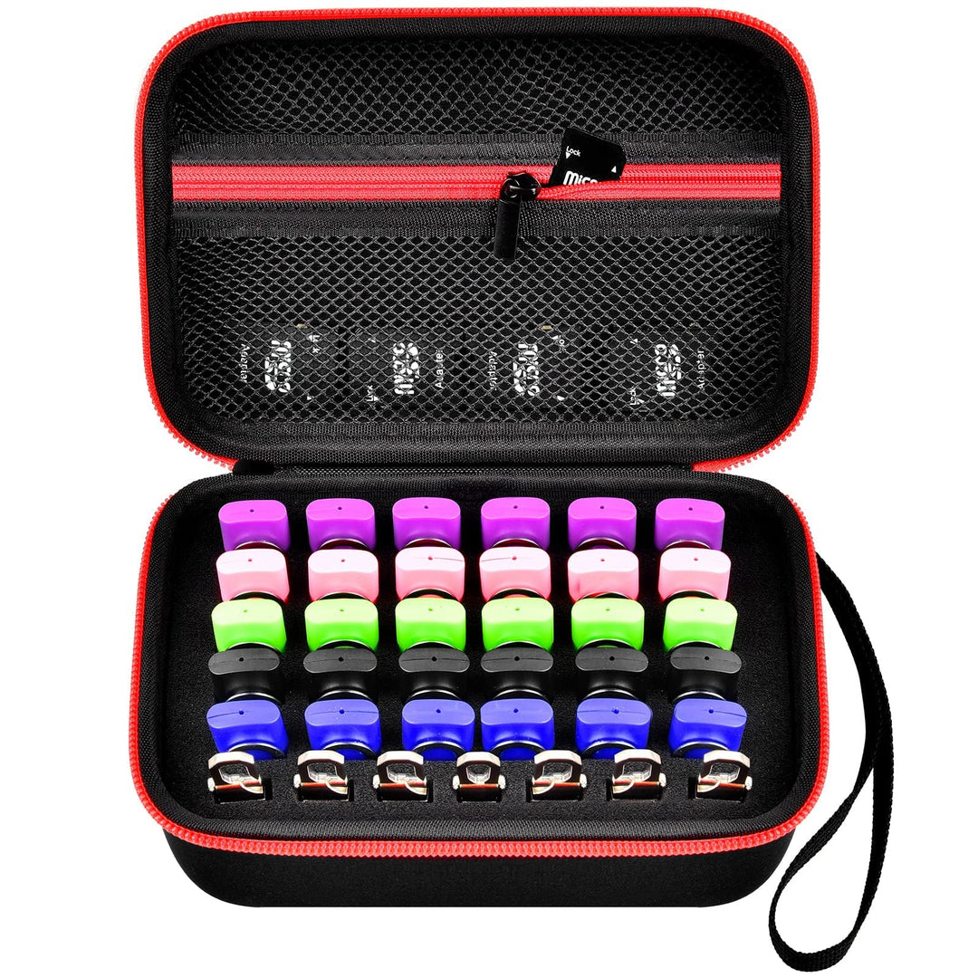 37 Slots USB Flash Drive Case SD Cards Thumb Drive Memory Card Holder SD SDXC SDHC Card Storage Bag Electronic Accessories Organizer for SanDisk/for Samsung|Inland/for PNY(Case Only) (Black)