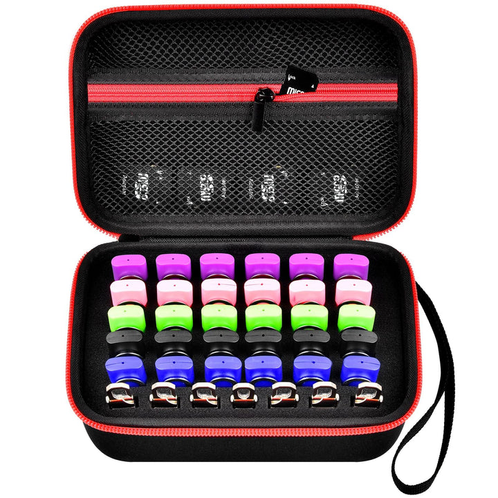 37 Slots USB Flash Drive Case SD Cards Thumb Drive Memory Card Holder SD SDXC SDHC Card Storage Bag Electronic Accessories Organizer for SanDisk/for Samsung|Inland/for PNY(Case Only) (Black)
