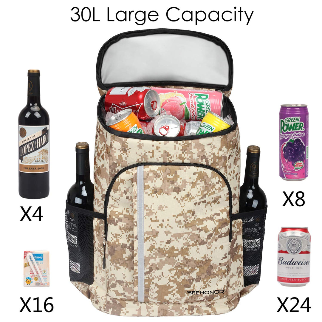 Insulated Cooler Backpack Leakproof Soft Cooler Bag Lightweight Backpack with Cooler for Lunch Picnic Hiking Camping Beach Park Day Trips 45 Cans