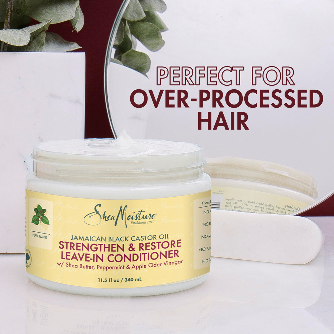 100% Pure Jamaican Black Castor Oil Leave In Conditioner For Damaged Hair and To Soften Detangle Hair 11.5oz