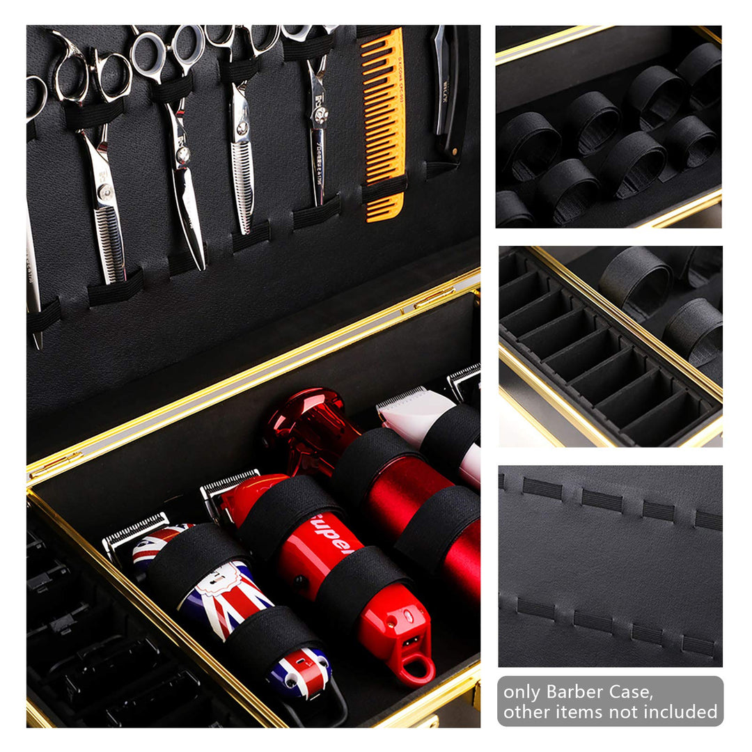 Beauty Salon Barber Case,Hair Stylist Tool Kits Organizer,Professional Barber Travel Carry Case for Hair Scissors Tools Hair Stylist Pet Groome,Barber Carrying Case with Code Lock