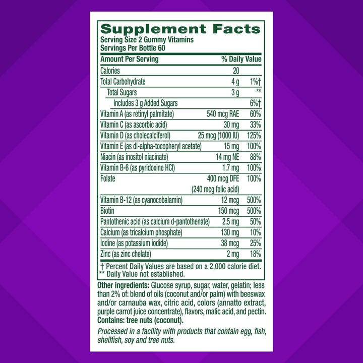 Women's 50+ Daily Multivitamin, Gummy Vitamins, 120 Ct