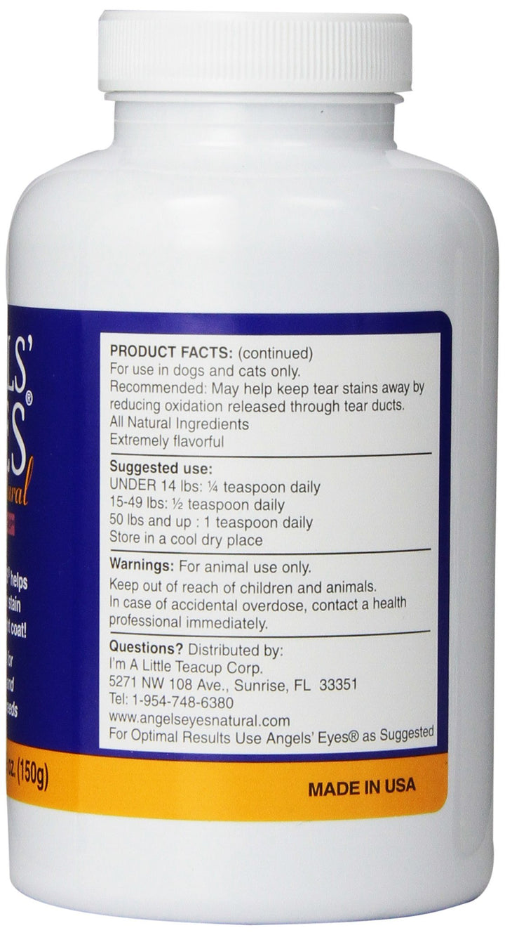 ANGELS' EYES Natural Tear Stain Prevention Chicken Powder for Dogs | All Breeds | No Wheat No Corn | Daily Support for Eye Health | Proprietary Formula |Limited Ingredients | Net Contents 150g