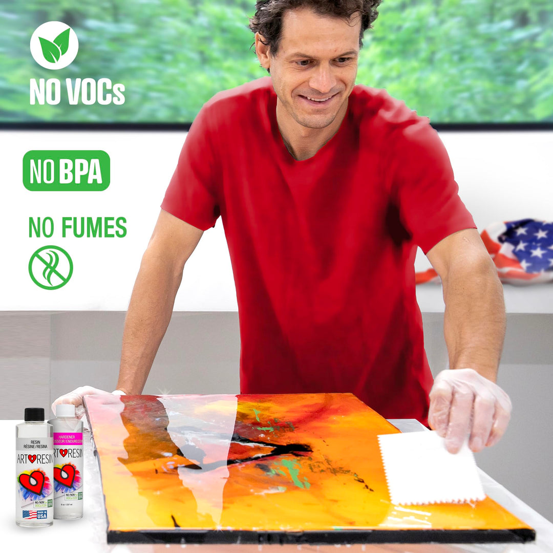 - Epoxy Resin - Clear - Non-Toxic - 16 oz (8 oz Resin + 8 oz Hardener) (474 ml)