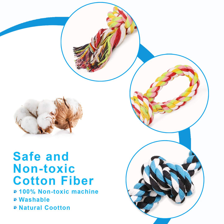 Dog Rope Toys Dog Grinding Teeth 2 Nearly Indestructible Dog Toys, Rope Toy for Large Dogs, Dental Cleaning Chew Toys, Dog Tug Toy for Boredom, Dog Rope Toy for Aggressive Chewers (2 Packs)