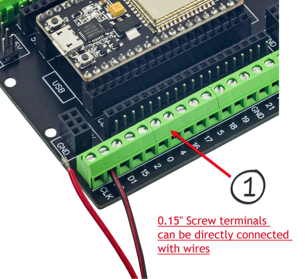 for ESP32 Super Breakout Board 3.81mm / 0.15 Terminal GPIO Expansion Board 3 Types Outputs for ESP32-DevKitC ESP-WROOM-32 Block PCB