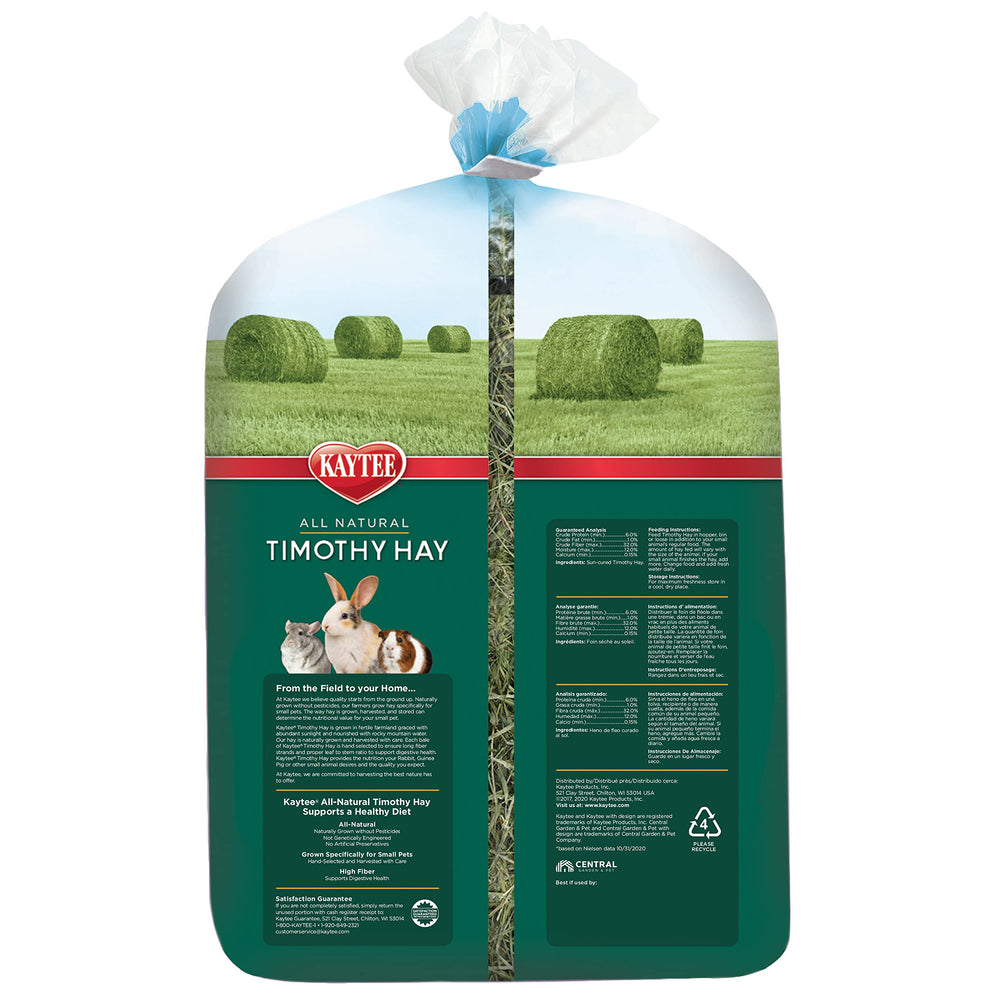 All Natural Timothy Hay for Guinea Pigs, Rabbits & Other Small Animals, 6 Pound