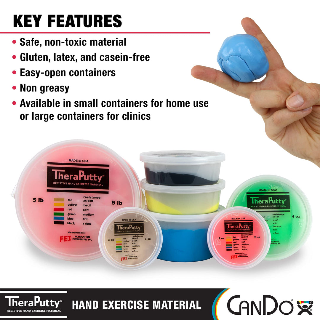 TheraPutty Standard Hand Exercise Putty For Rehabilitation, Exercises, Hand Therapy, Occupational Therapy, Hand Strengthening, Improve Motor Skills, Stress Relief