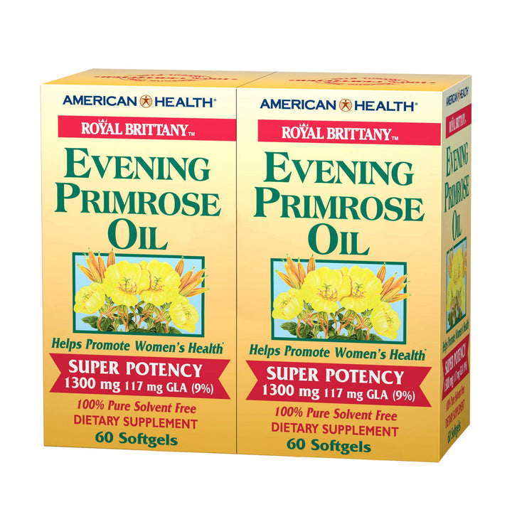 Dietary Fiber Supplements, Royal Brittany Evening Primrose Oil, Pack of 2, 60 Count