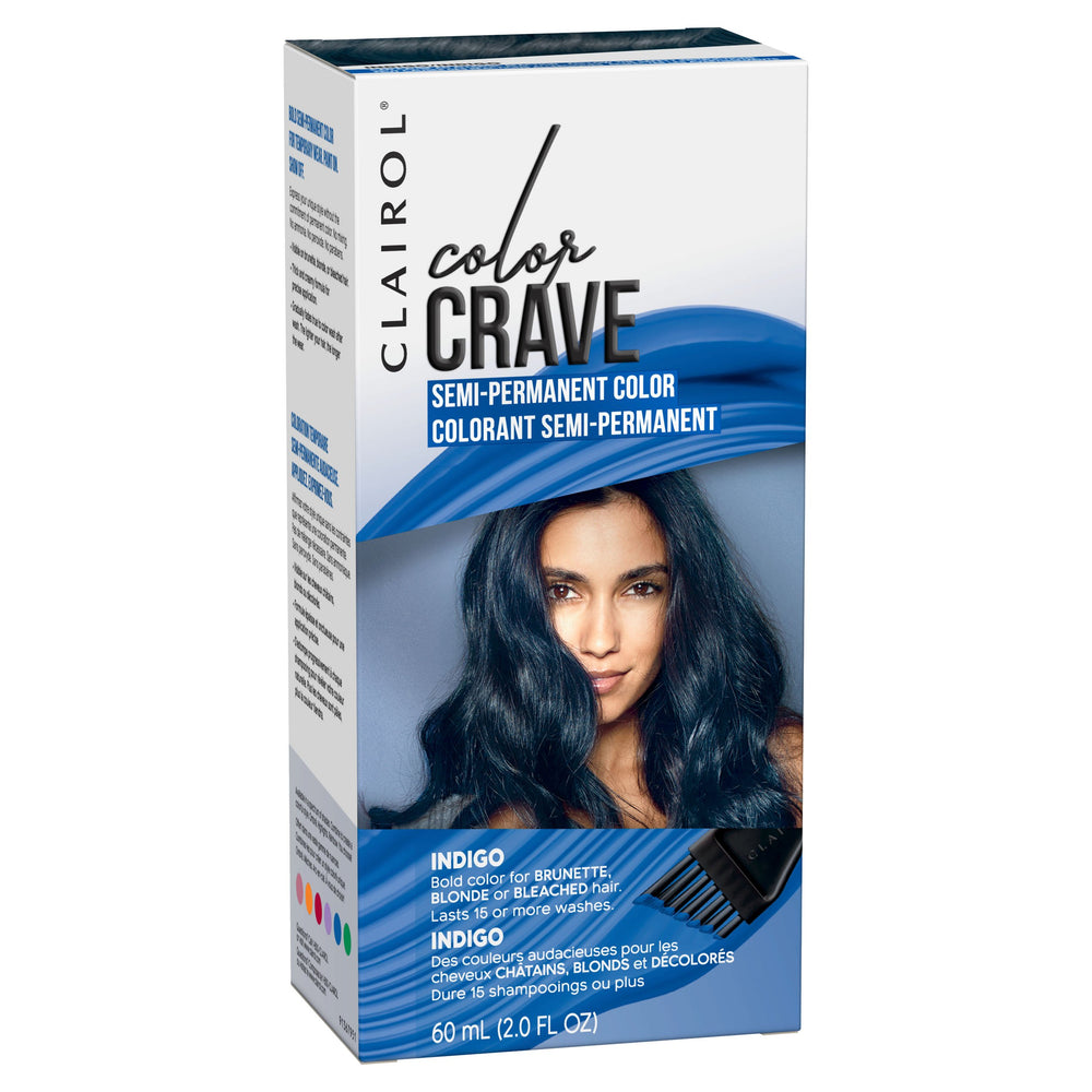 Color Crave Semi-Permanent Hair Dye, Indigo Hair Color, 1 Count