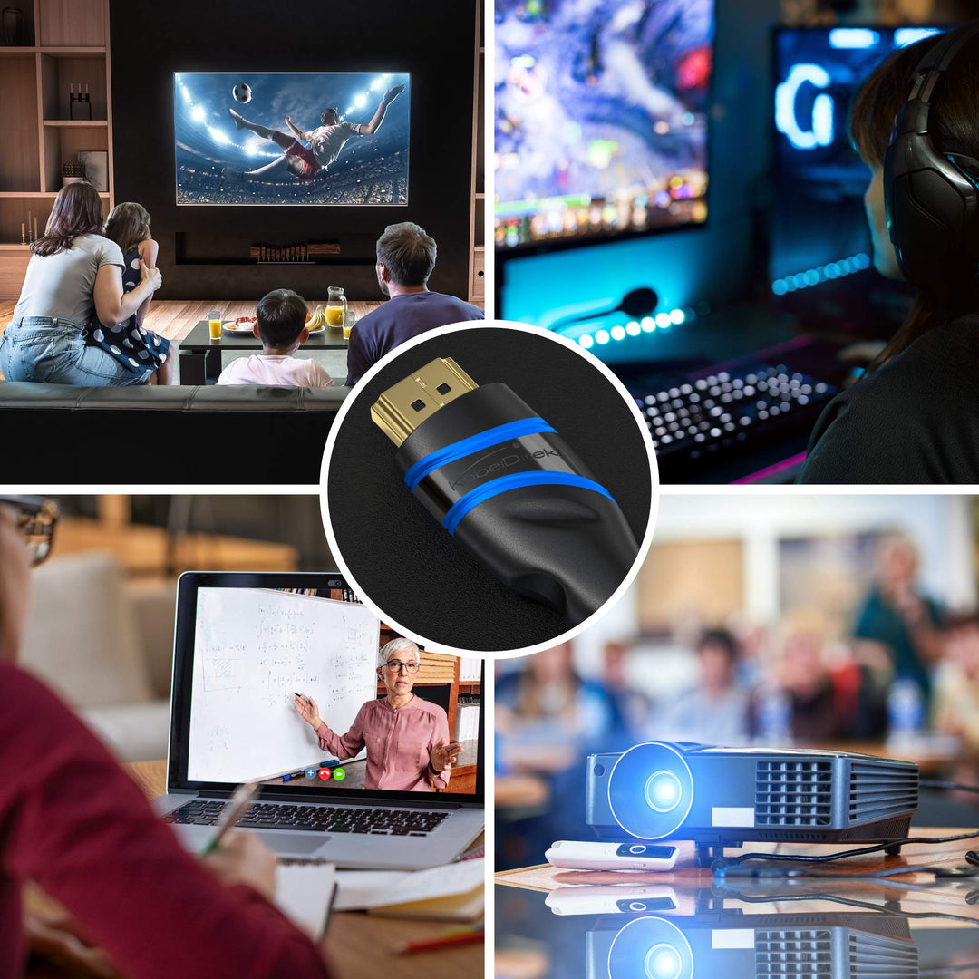 – 10K & 8K HDMI Cable, HDMI 2.1b – 3ft, Available in 1.5-15ft – Certified, Developed in Germany (Ultra High Speed HDMI 2.1 Cable, for PC and PS5/Xbox, Monitor or TV – Blue/Black)